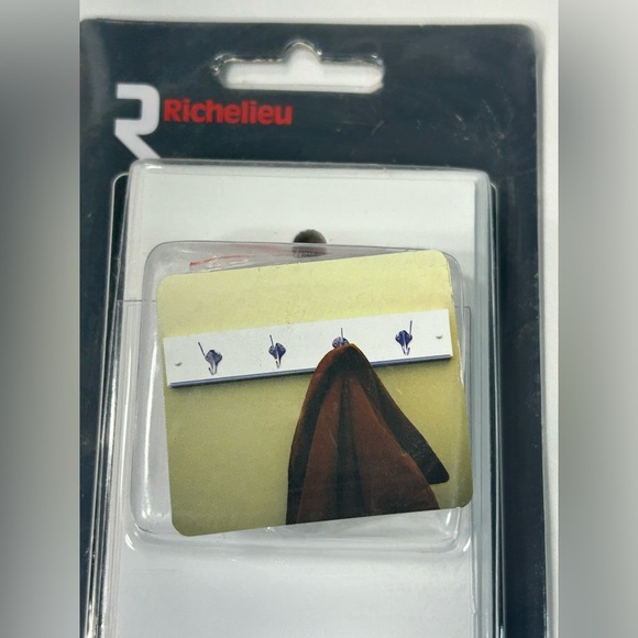 Richelieu White and Chrome Utility Hook Rack - Picture 7 of 7